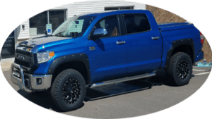 Boomer Transformaton: 2016 blue Toyota Tundra after