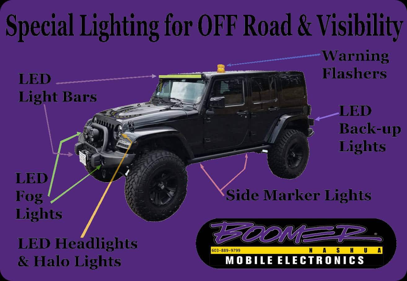 Boomer Nashua Off road Lighting Options